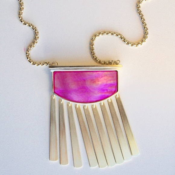 Kendra Scott long Reversible necklace NWTpink/gold - Picture 5 of 8